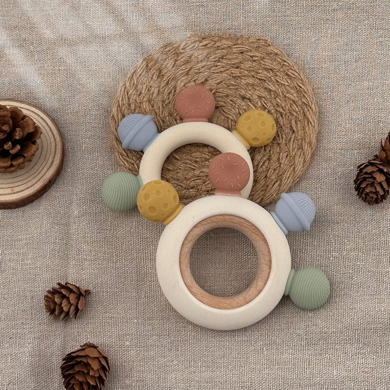 Sweet Wooden Silicone Teether