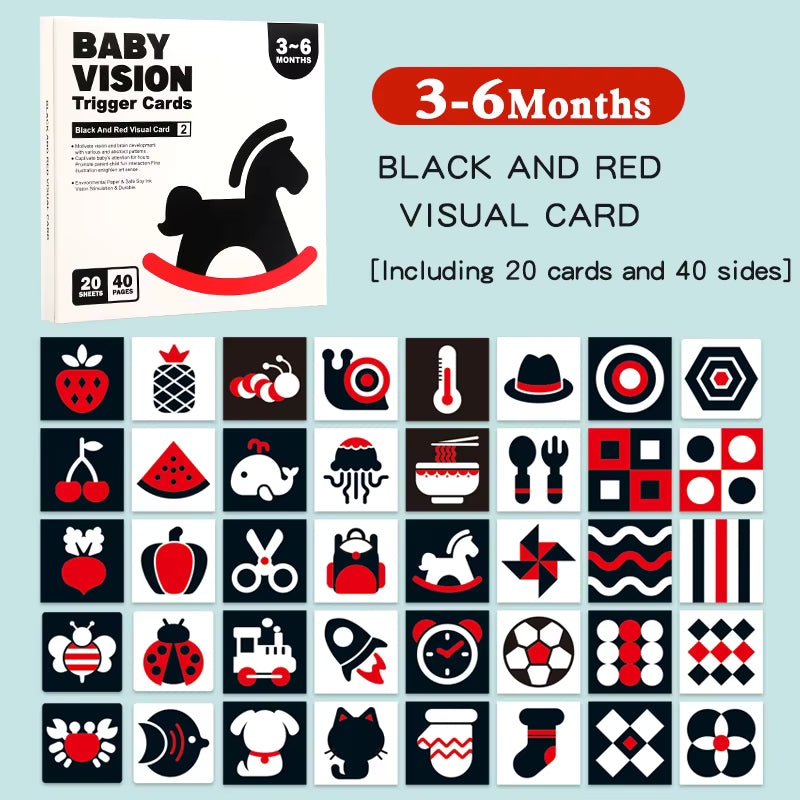 High-Contrast Baby Vision Cards 0m-3m & 3m-6m