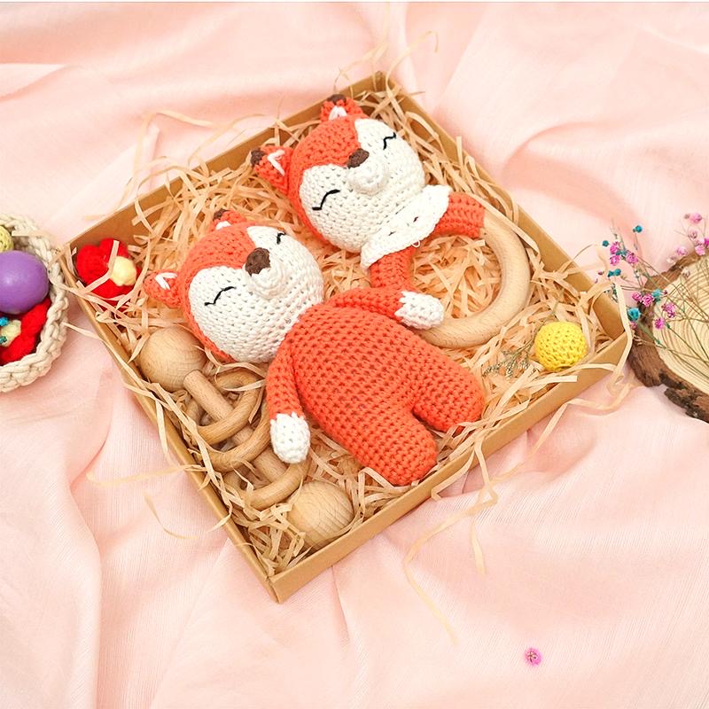 3 Piece Cute Fox Crochet Set