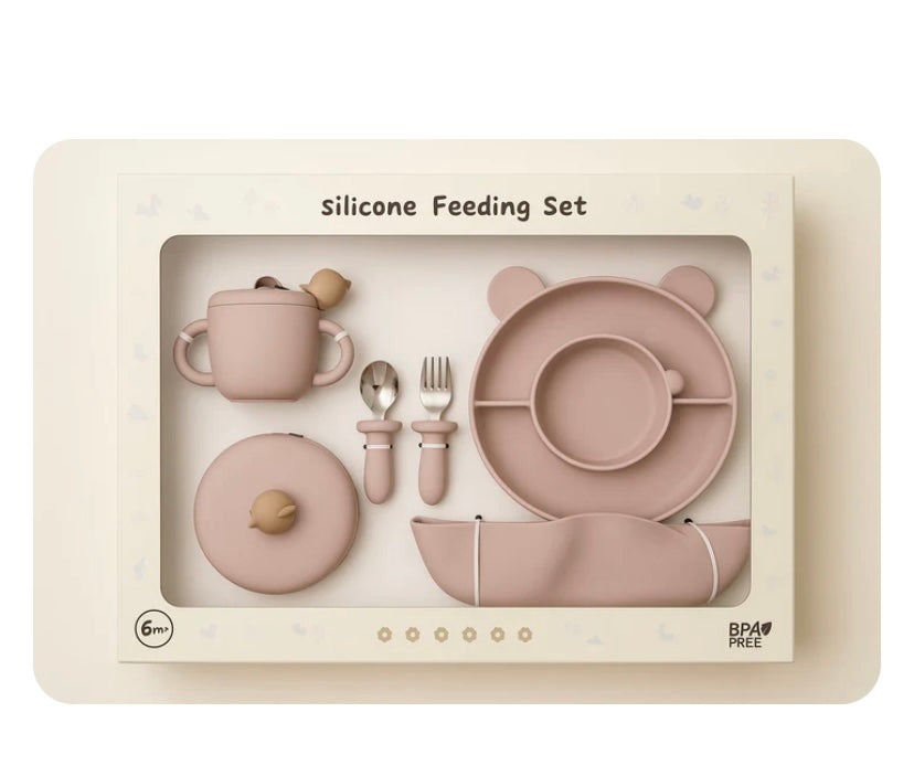 8 in 1 Silicone Dinner Tableware Set