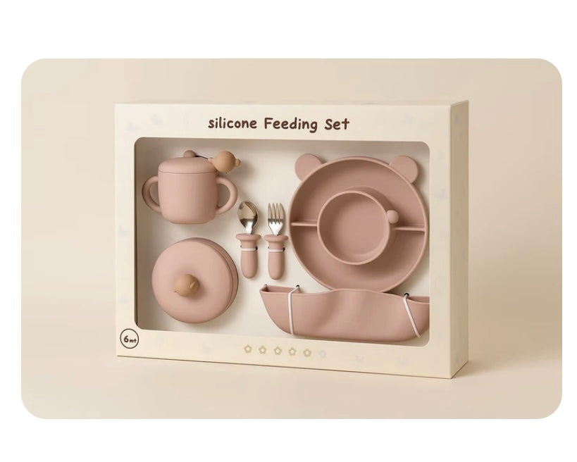 8 in 1 Silicone Dinner Tableware Set