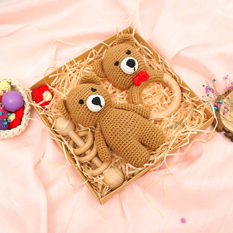 Crochet Teddy 3-Piece Set | Handmade Baby Gift