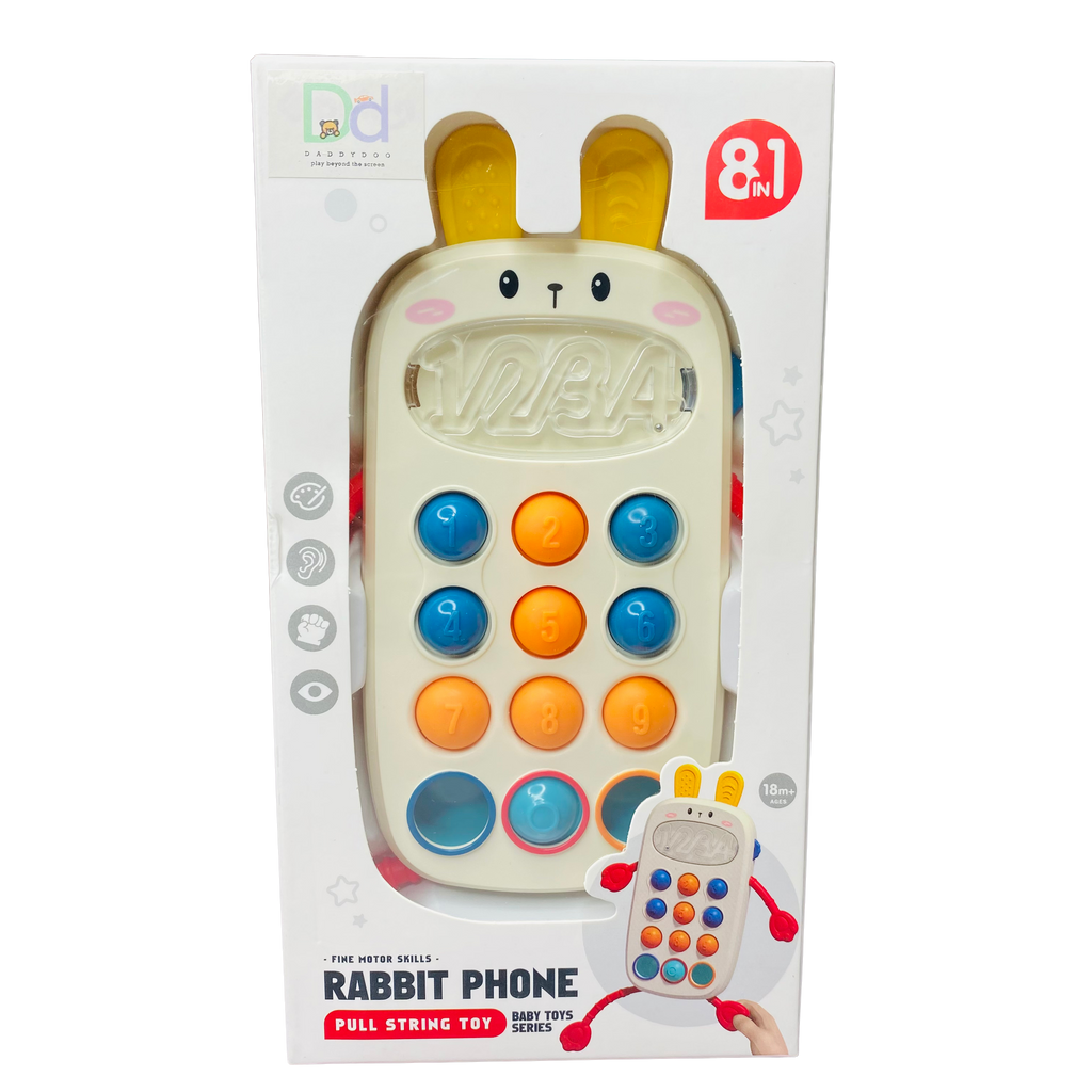 8in1 Rabbit Phone, Pull String Toy
