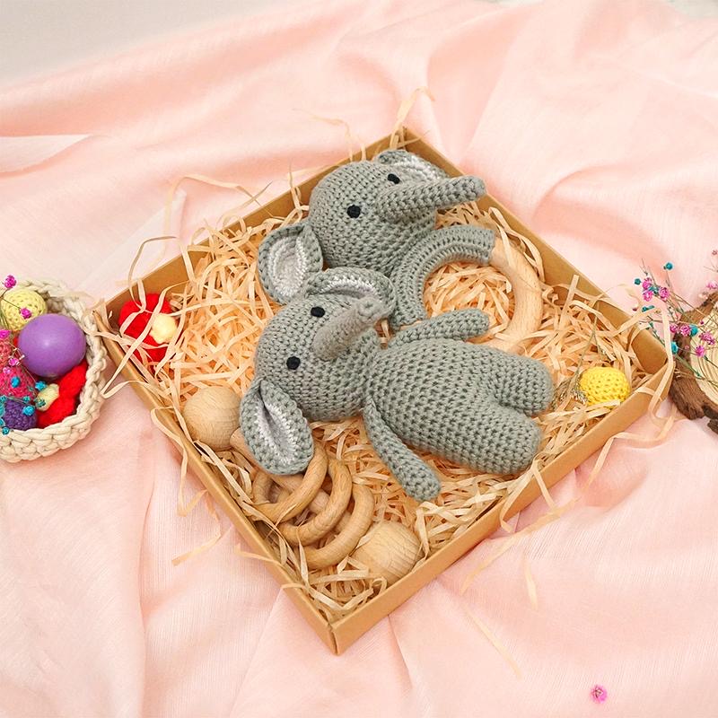 3 Piece Elephant Crochet Set
