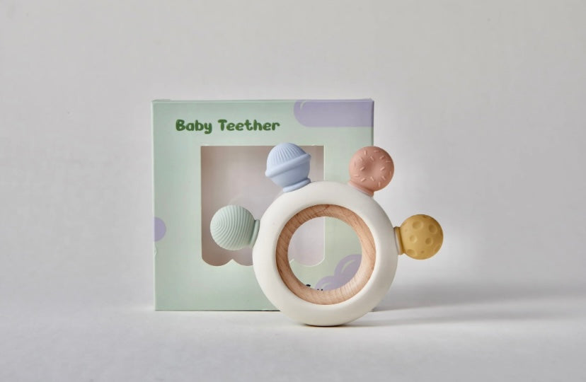 Sweet Wooden Silicone Teether
