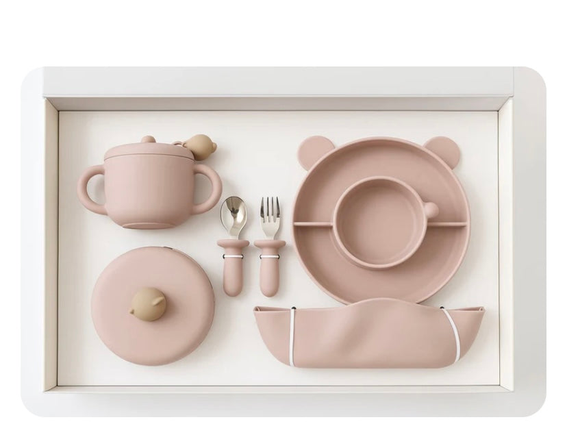 8 in 1 Silicone Dinner Tableware Set