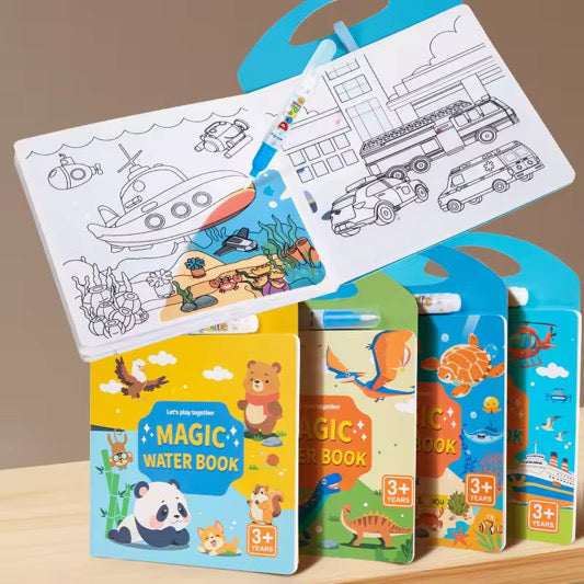 Magic Water Book - Animal, Ocean, Dinosaur, Traffic Themes