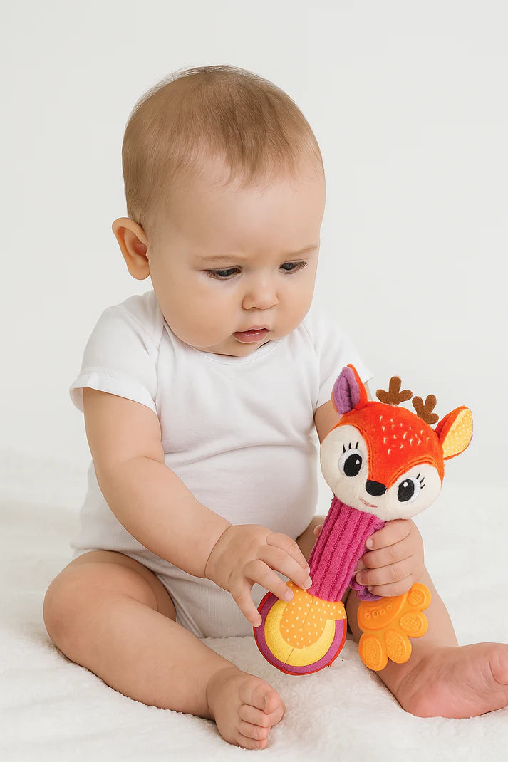 Soft Plush Teether Rattle