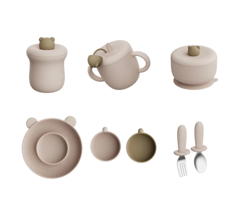 8 in 1 Silicone Dinner Tableware Set