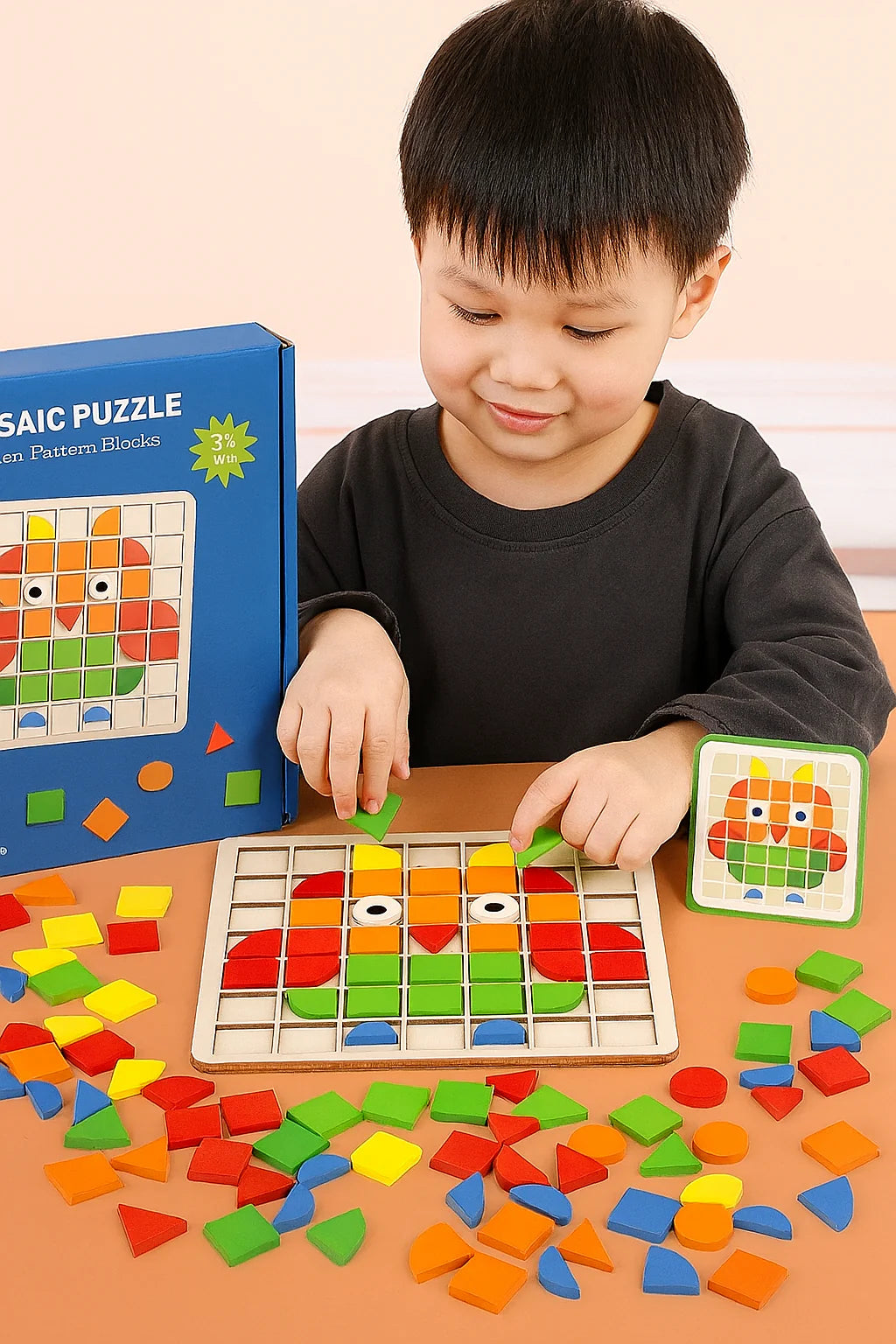 Montessori Mosaic Puzzle – 120 Pieces