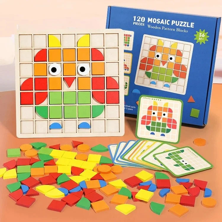 Montessori Mosaic Puzzle – 120 Pieces