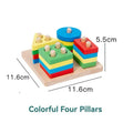 Shape Sorter - Colorful Four Pillers