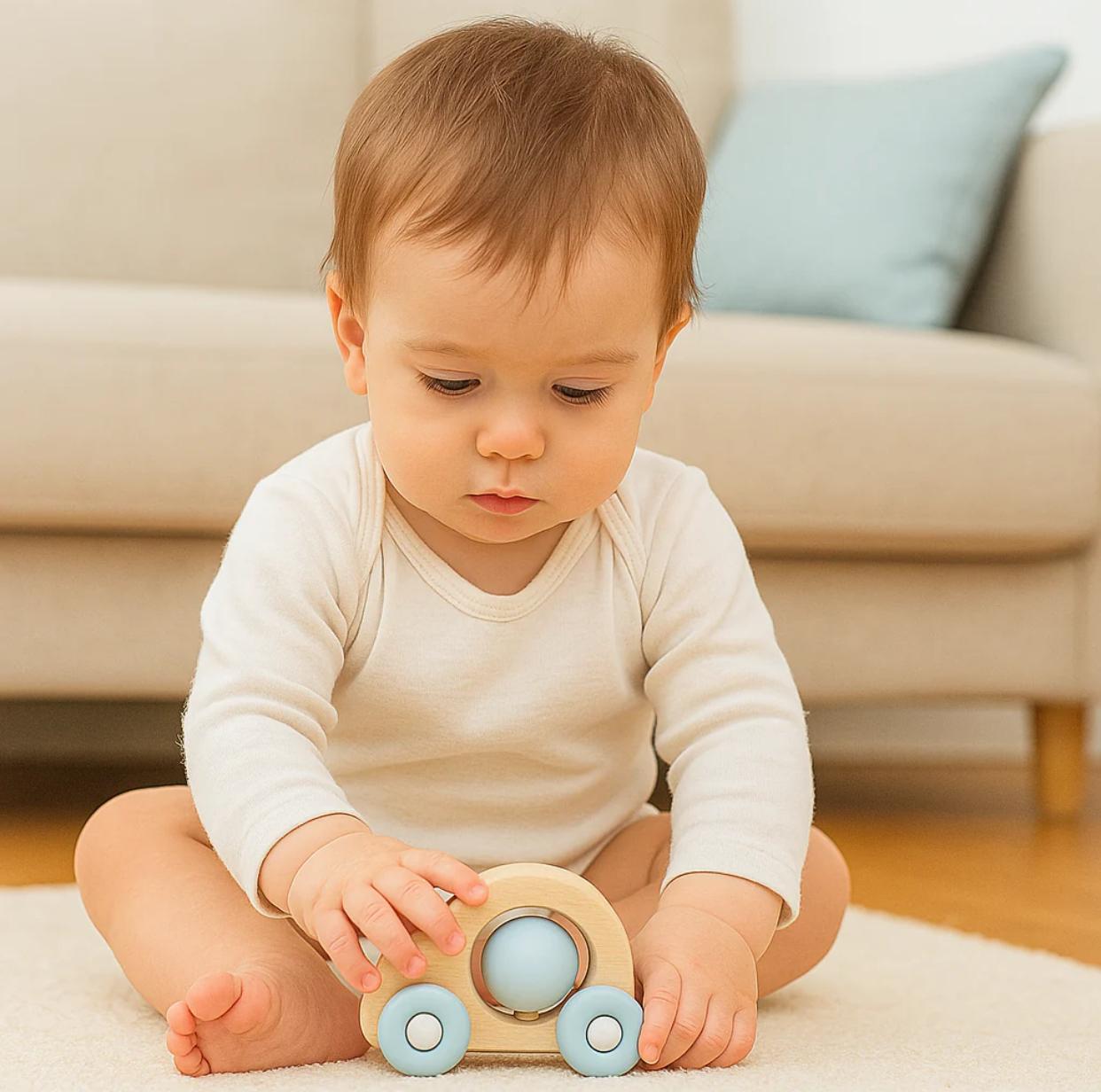 Wooden Silicone Car for Babies