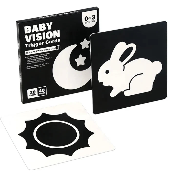 High-Contrast Baby Vision Cards 0m-3m & 3m-6m