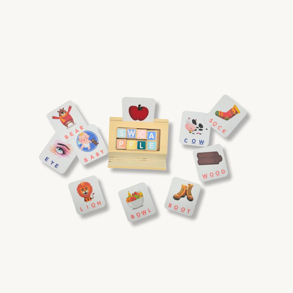 Montessori Wooden Spelling Game Board